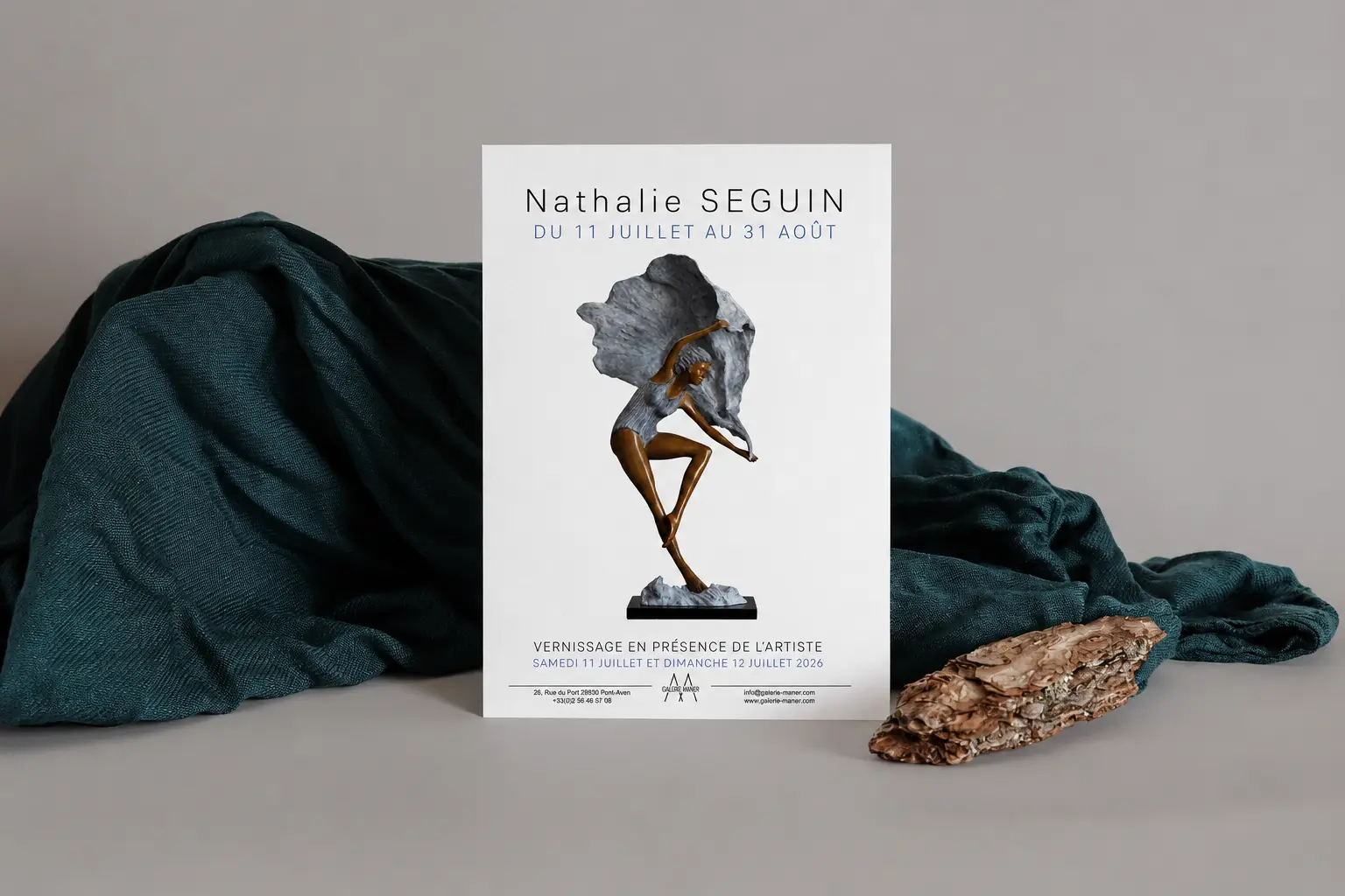 Communication print et digitale — Galerie MANER par Liv'enn