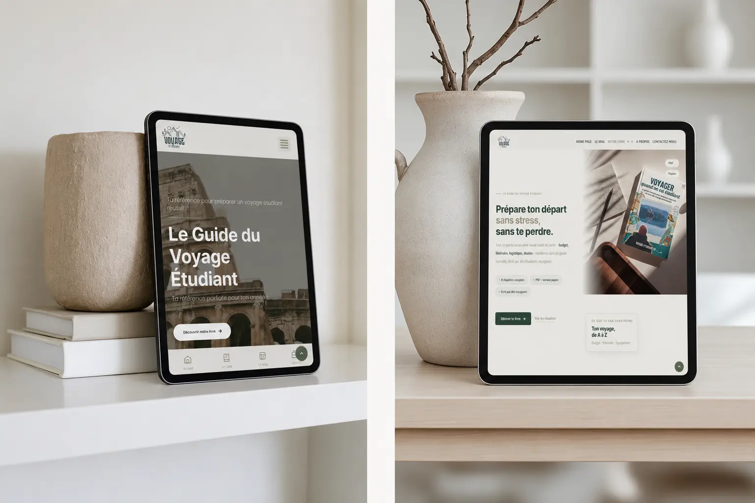 Création du site internet voyage-étudiant.fr par Liv'enn — webdesign en Bretagne