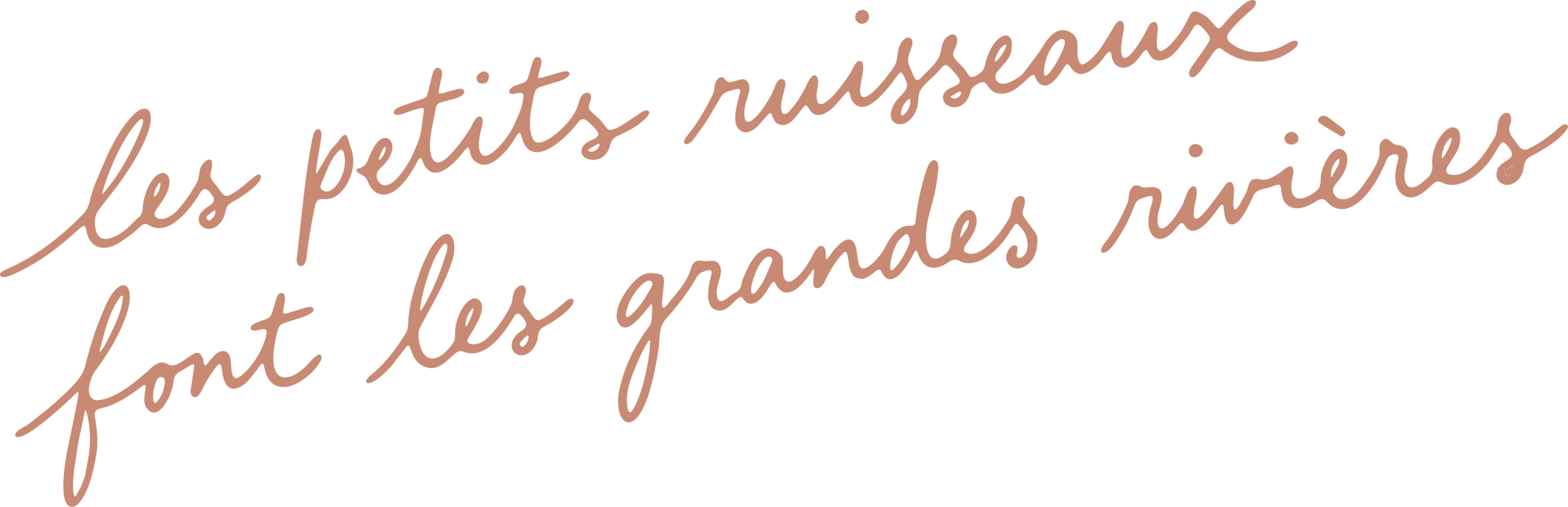 Les petits ruisseaux font les grandes rivières